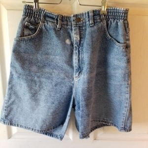 Vintage Chic paper bag High-Waisted denim Bermuda Shorts 14